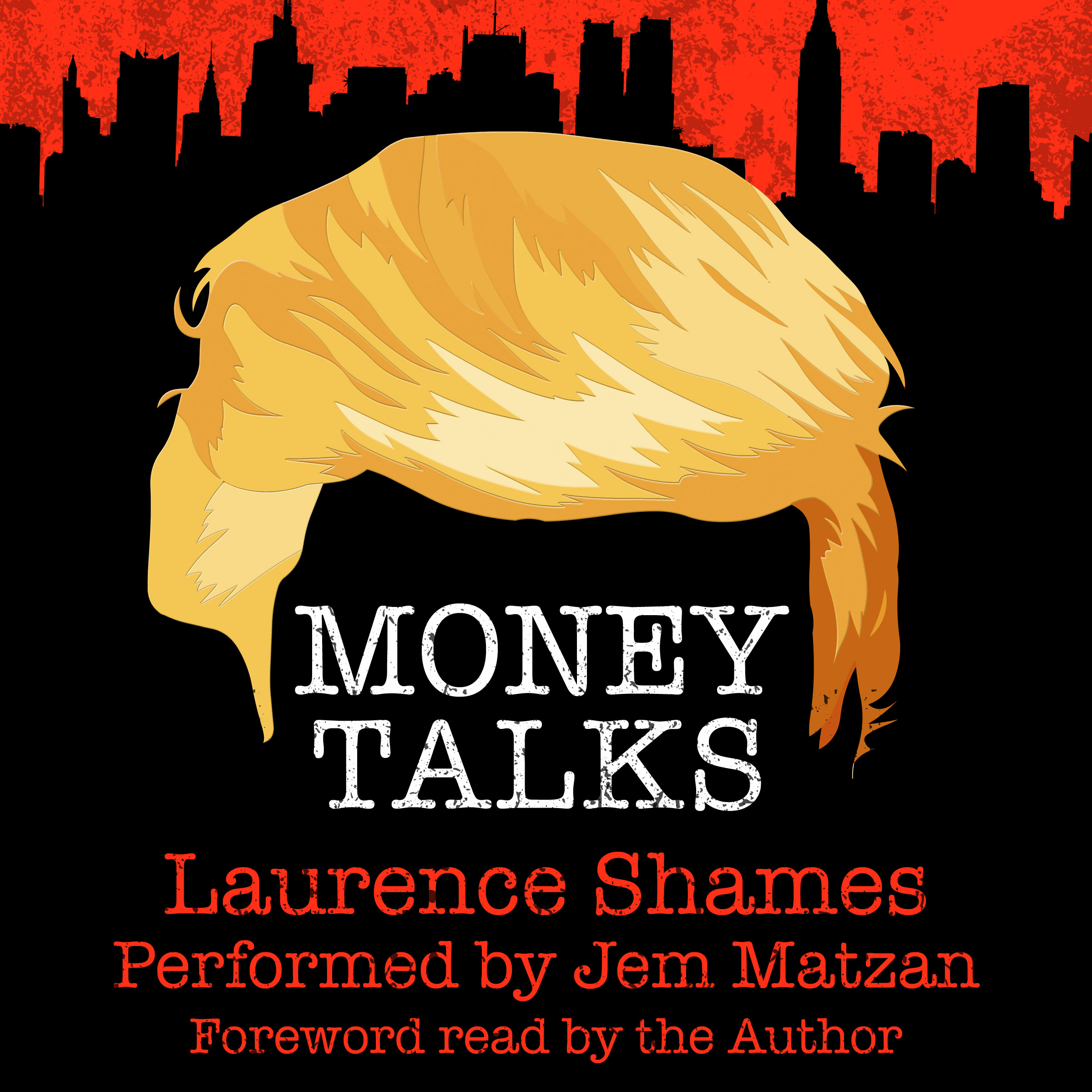 Money Talks Trump murder mystery novel audiobook cover art